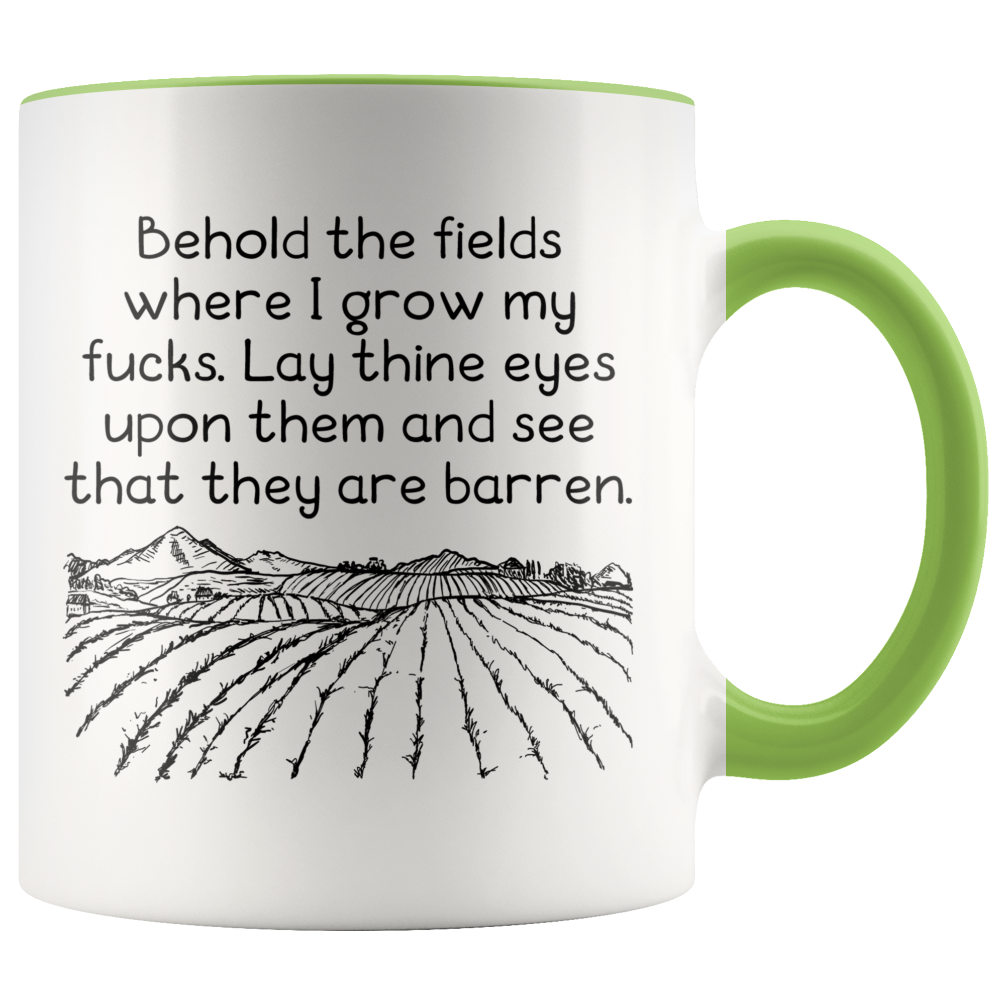 Accent Mug - Behold The Fields Where I Grow
