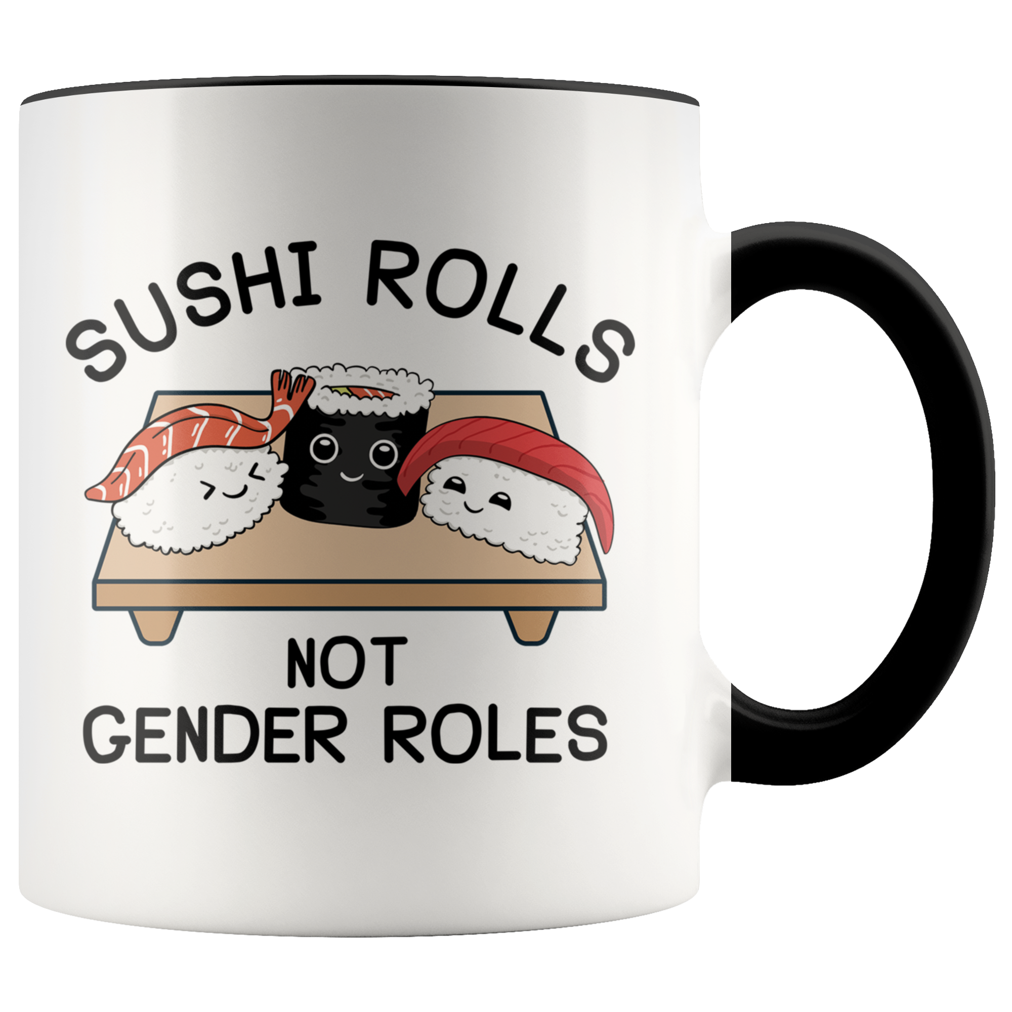 Accent Mug - Sushi Rolls not Gender Roles
