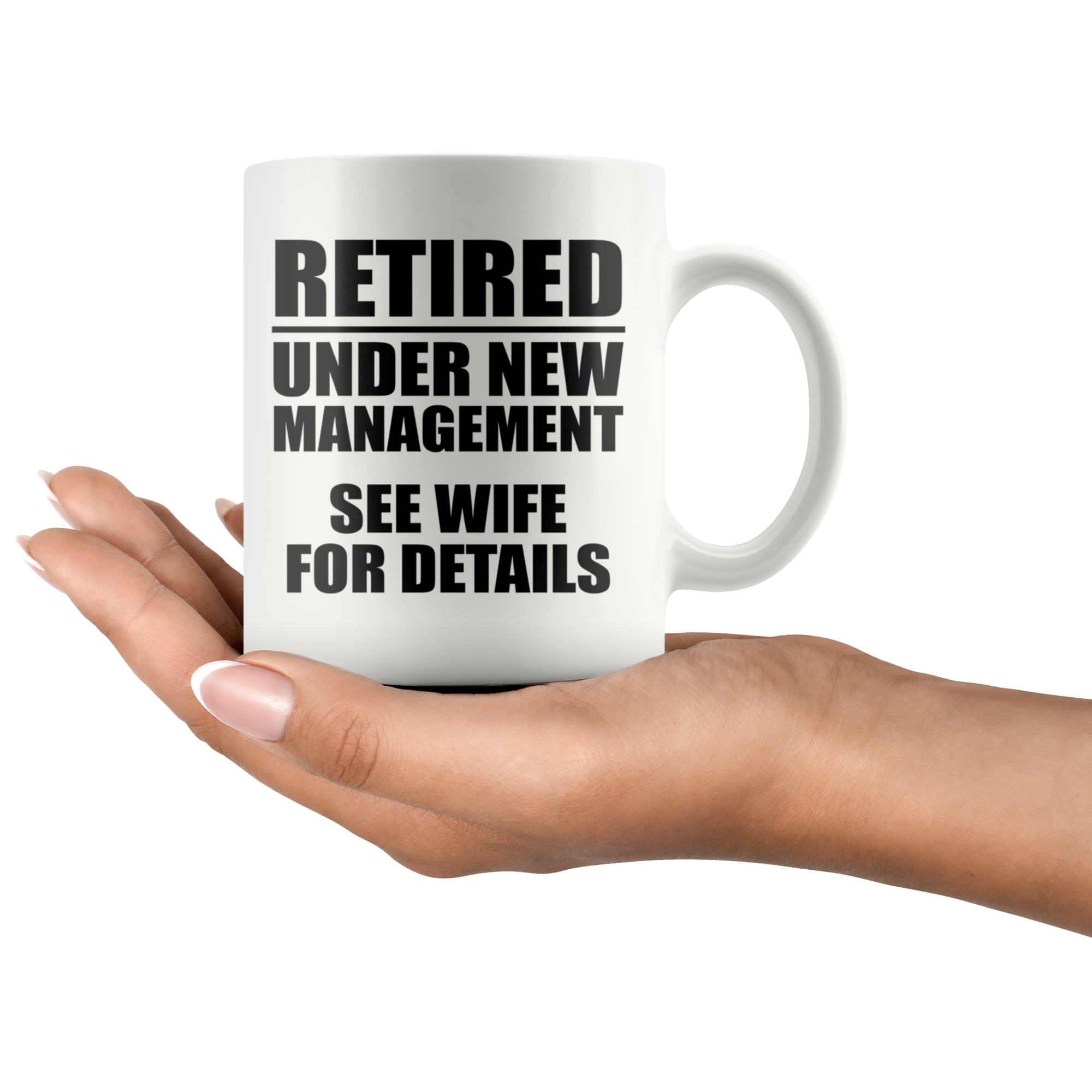 White 11oz Mug - Retired Under New Management