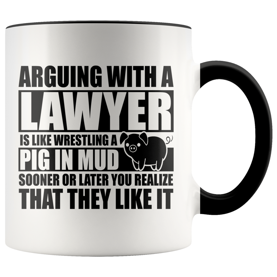 Accent Mug - Lawyer Pig In Mud