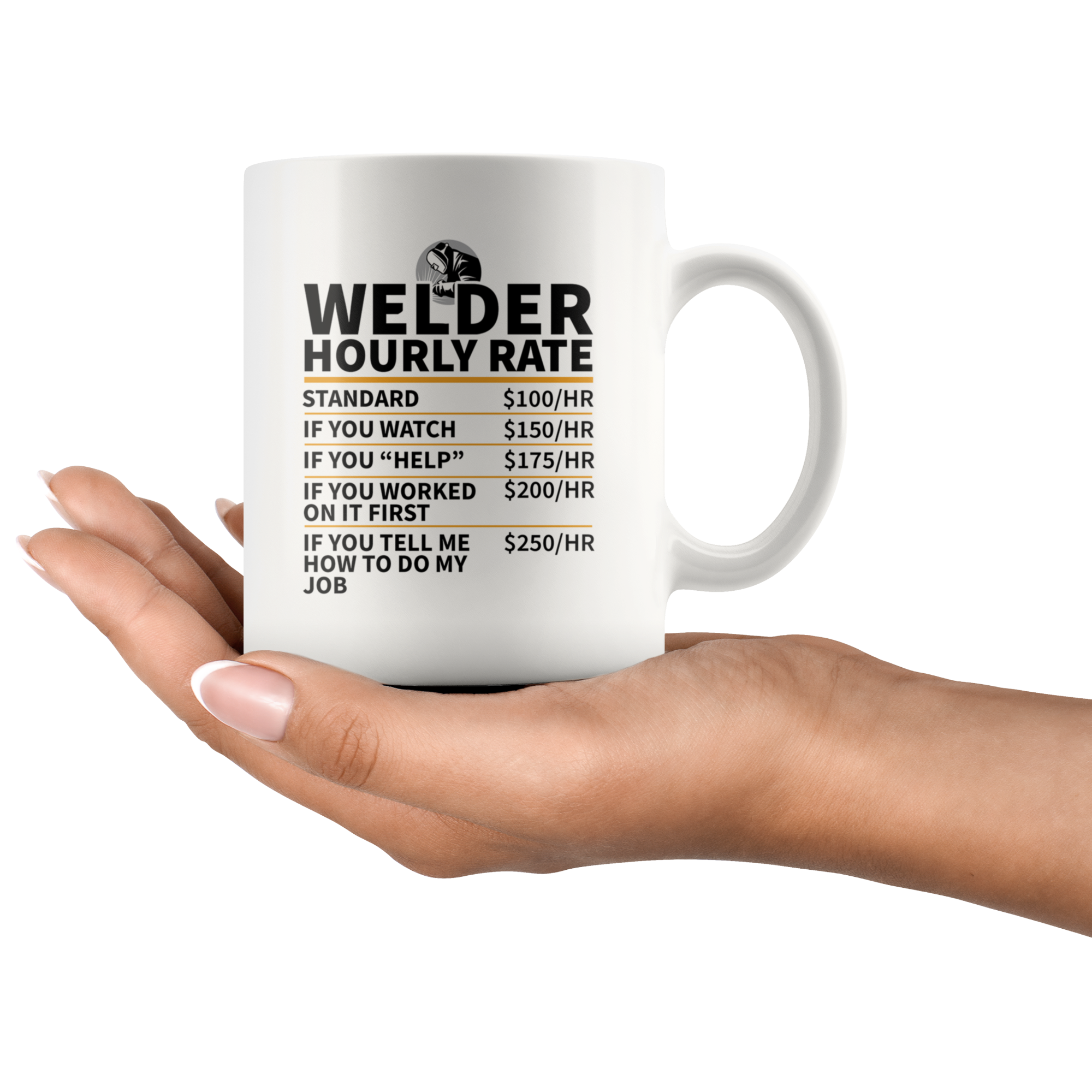 White Mug - Welder Hourly Rate