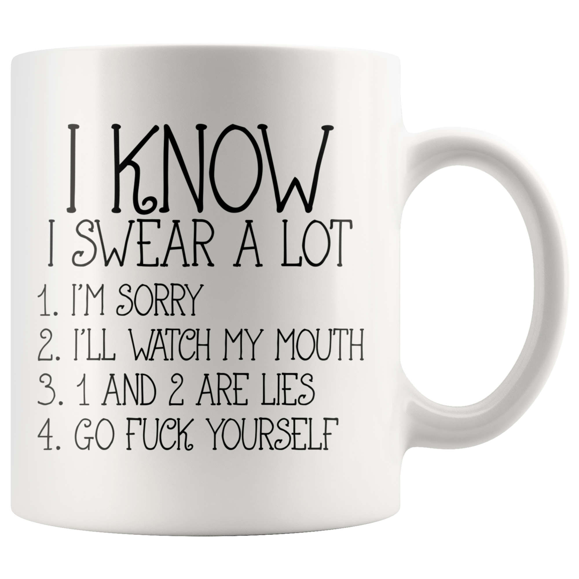 Accent Mug - I Know I Swear A Lot