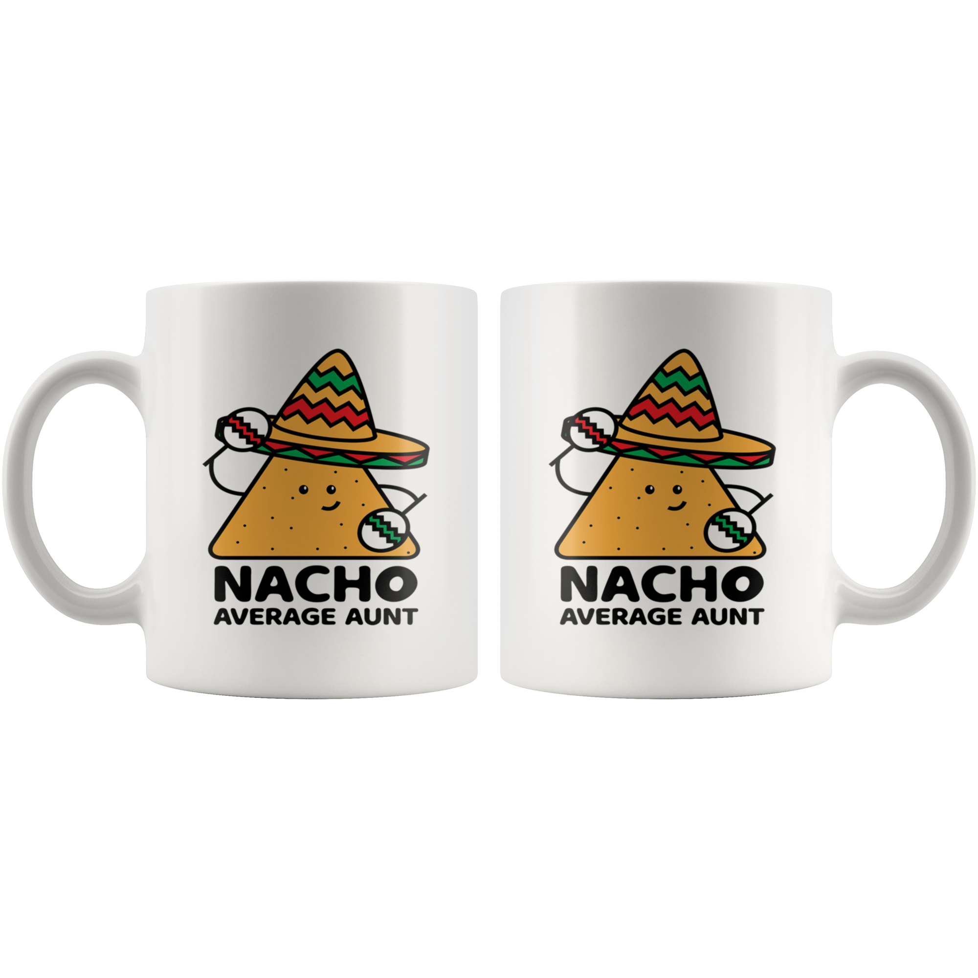 White Mugs - Nacho Average Aunt Chip