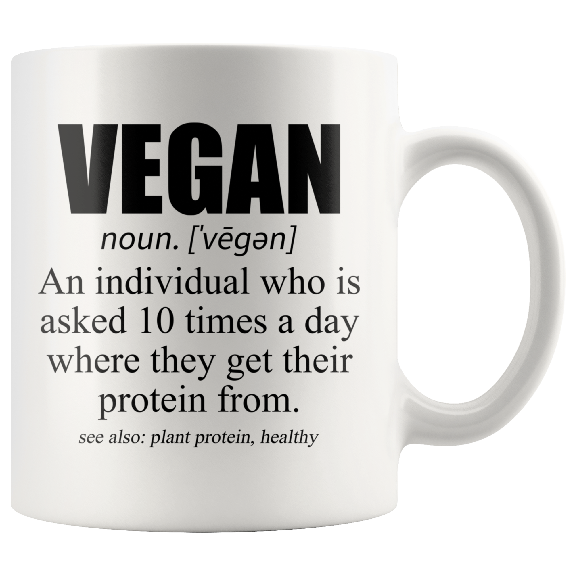 White 11oz Mug - Vegan Definition