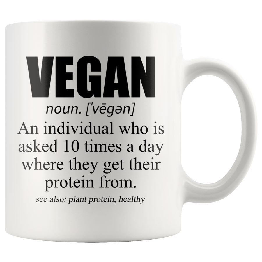 White 11oz Mug - Vegan Definition