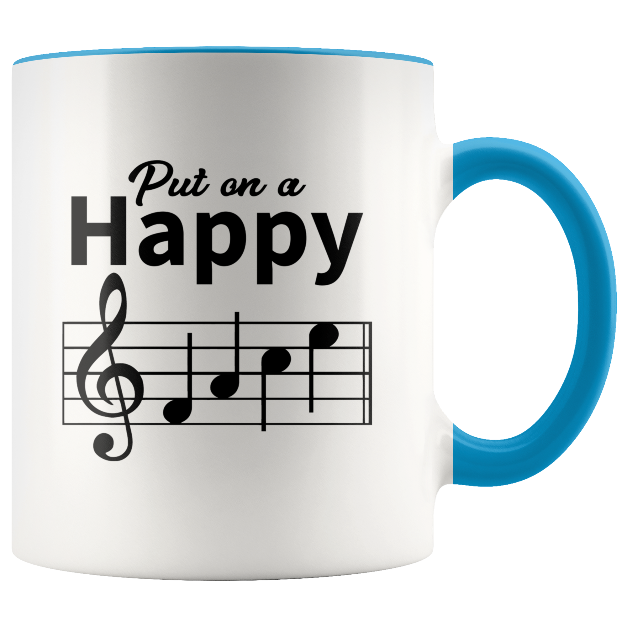 Music Happy Face Accent Mugs