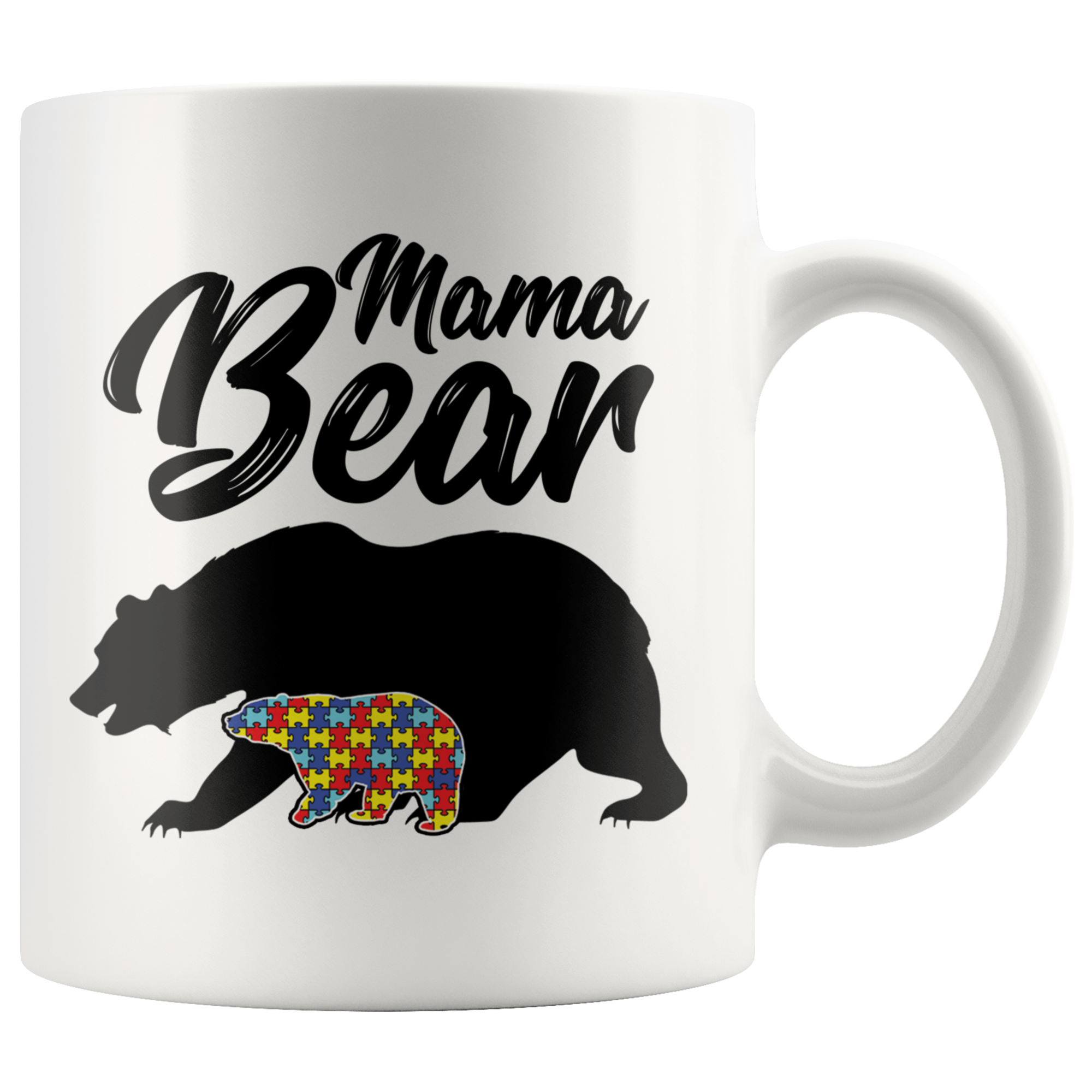 White 11oz Mug - Mama Bear Autism