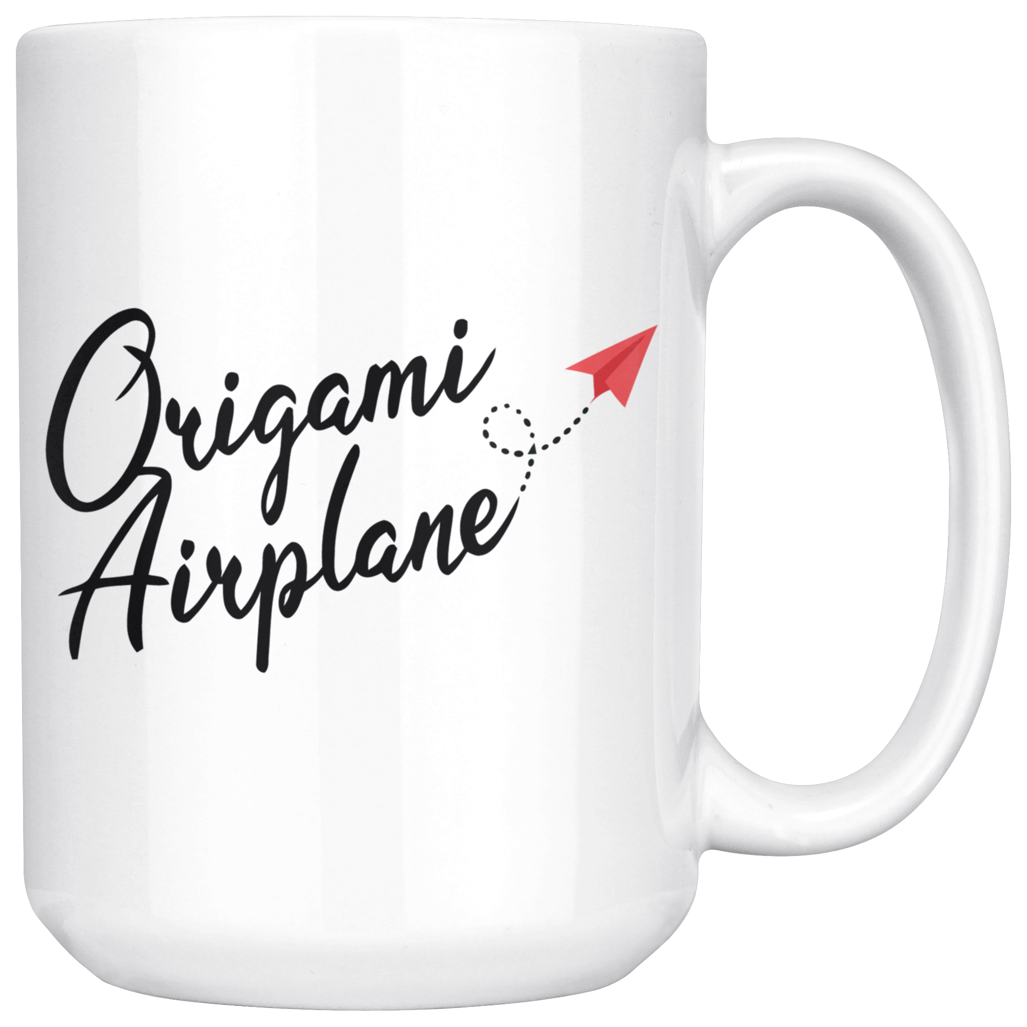 White Mug - Origami Airplane