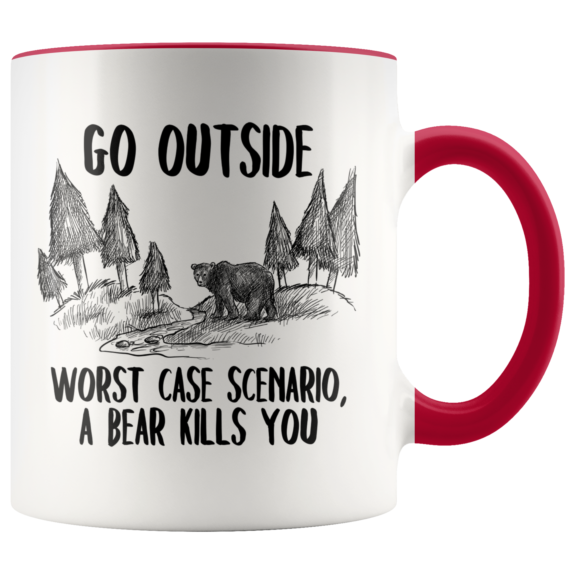 Accent Mug - Go Outside Bear Worst Case