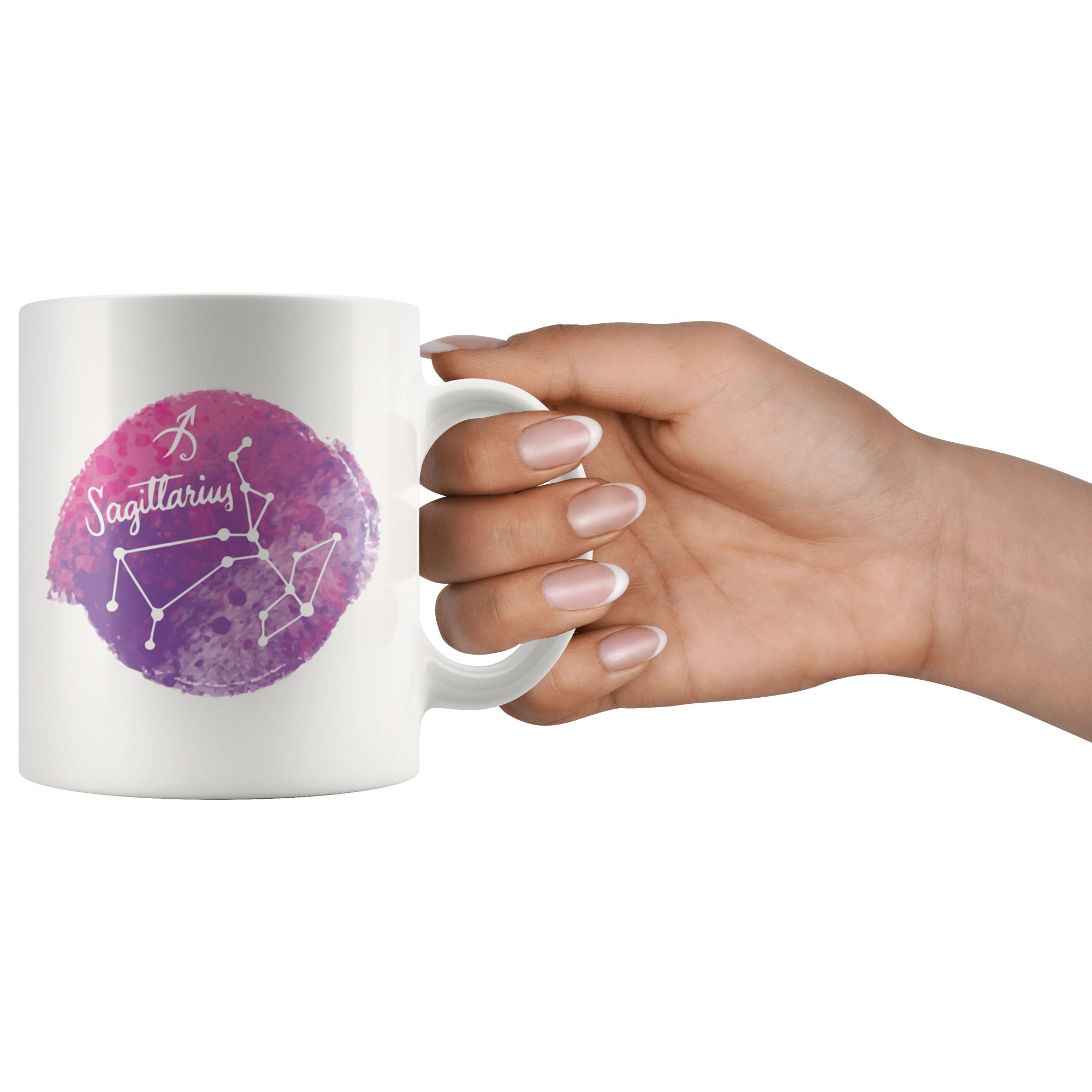 White 11oz Mug - Watercolor Sagittarius