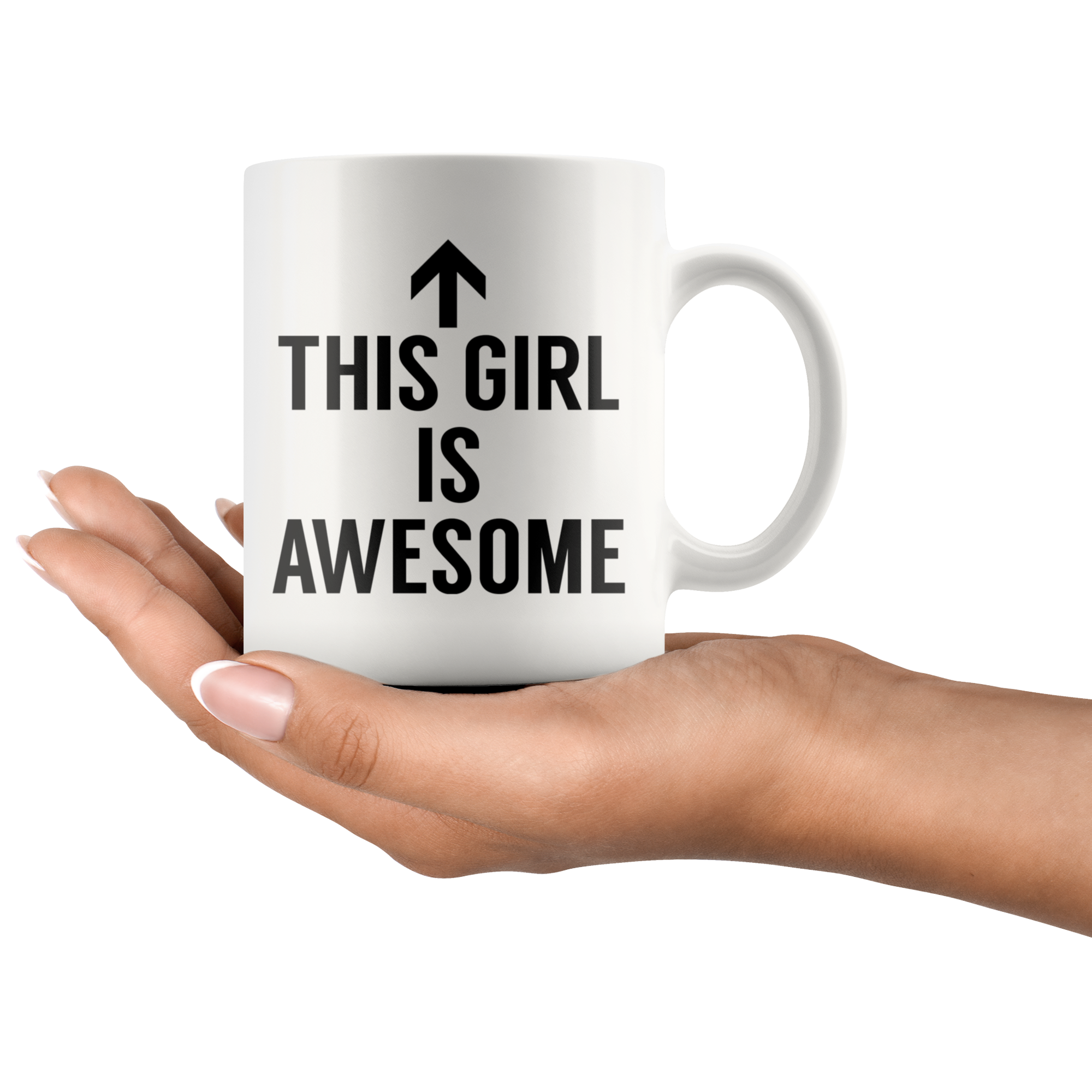 White 11oz Mug - This Girl Is Awesome