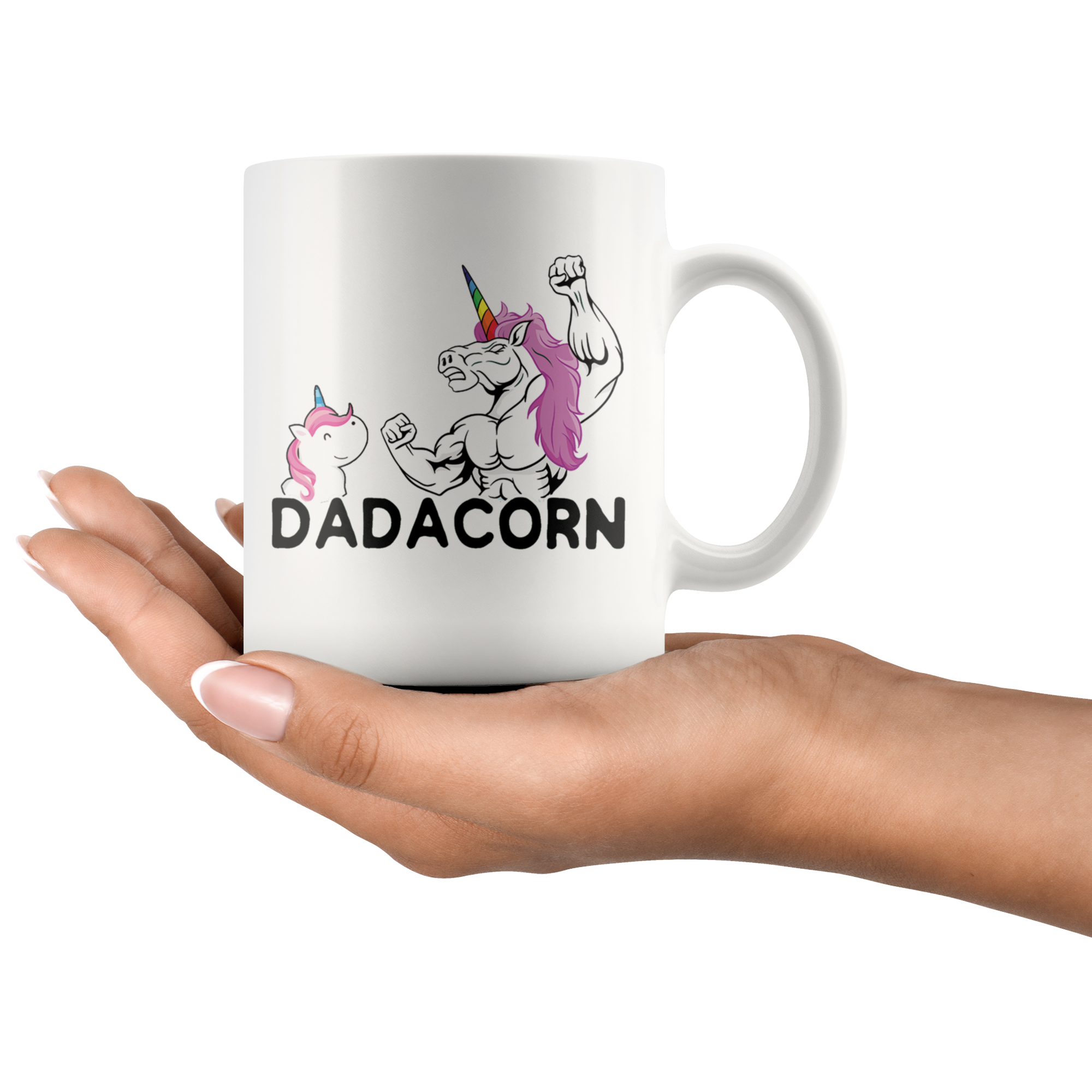 White 11oz Mug - Dadacorn