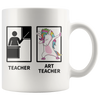 White 11oz Mug - Art Teacher Unicorn