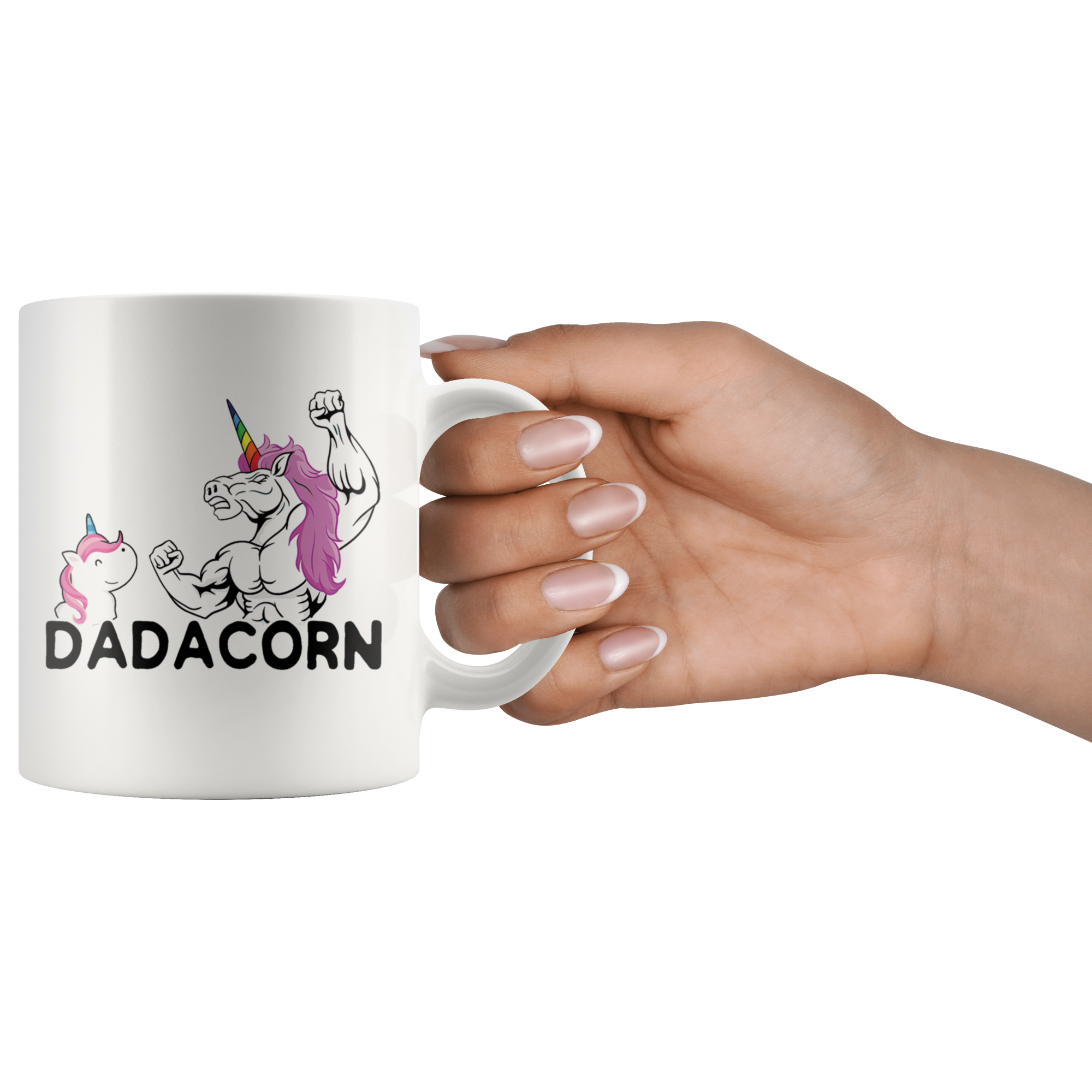 White 11oz Mug - Dadacorn