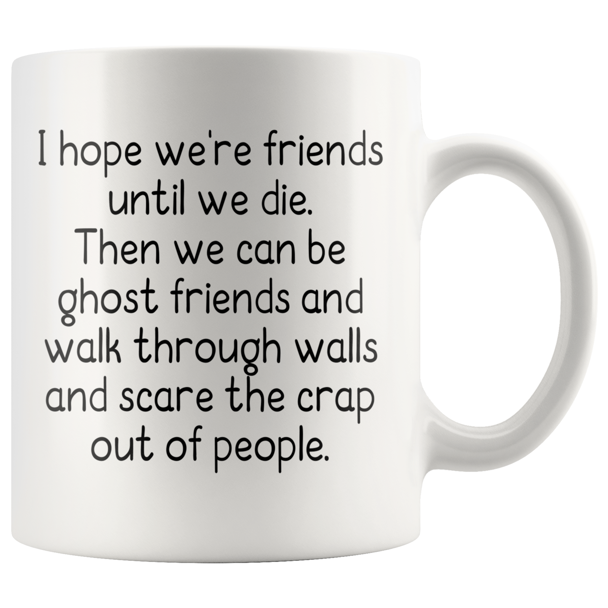 White 11oz Mug - Ghost Friends