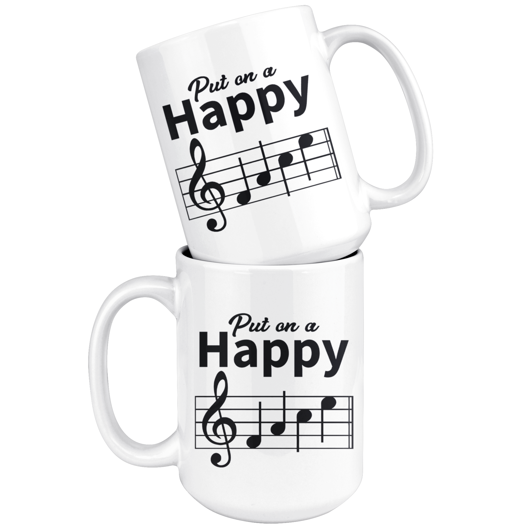 White 15oz Mug - Happy Face