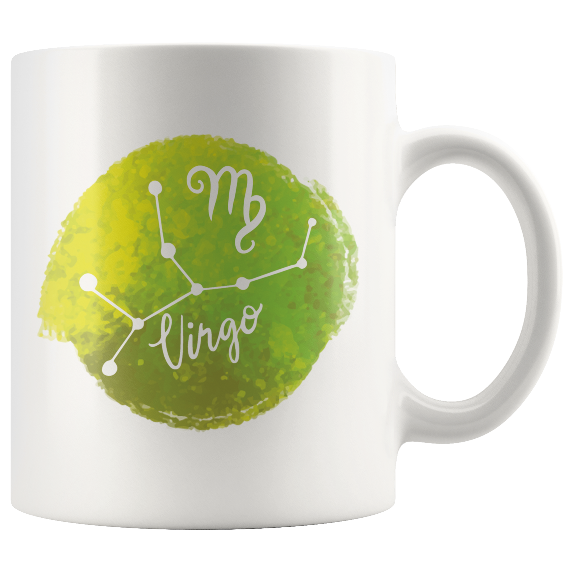 White 11oz Mug - Watercolor Virgo
