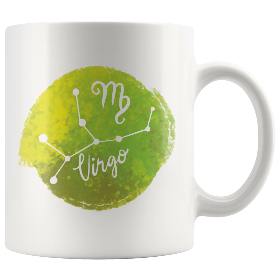 White 11oz Mug - Watercolor Virgo