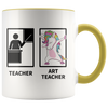 Accent Mug - Dabbing Art Teacher Unicorn