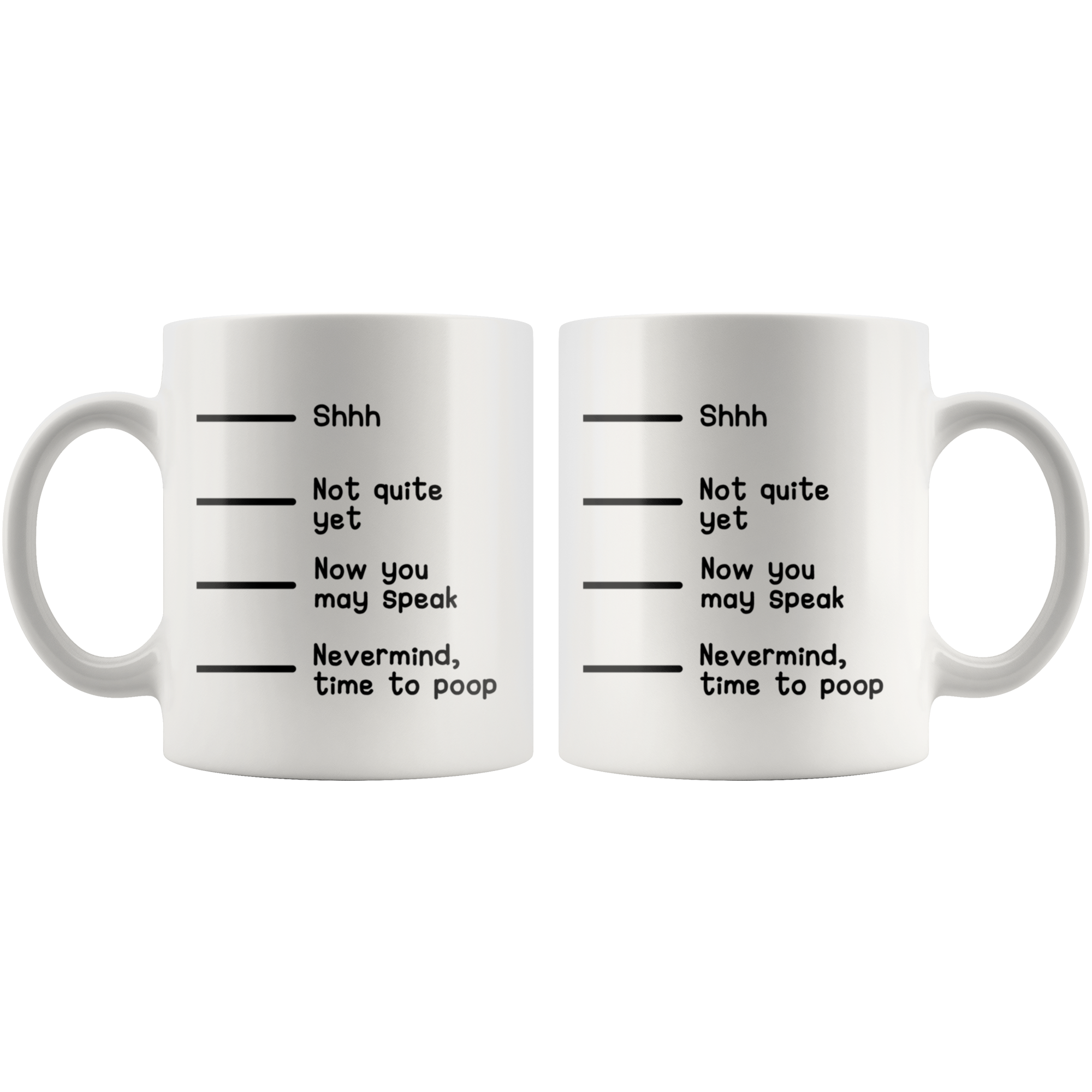 White 11oz Mug - Time To Poop