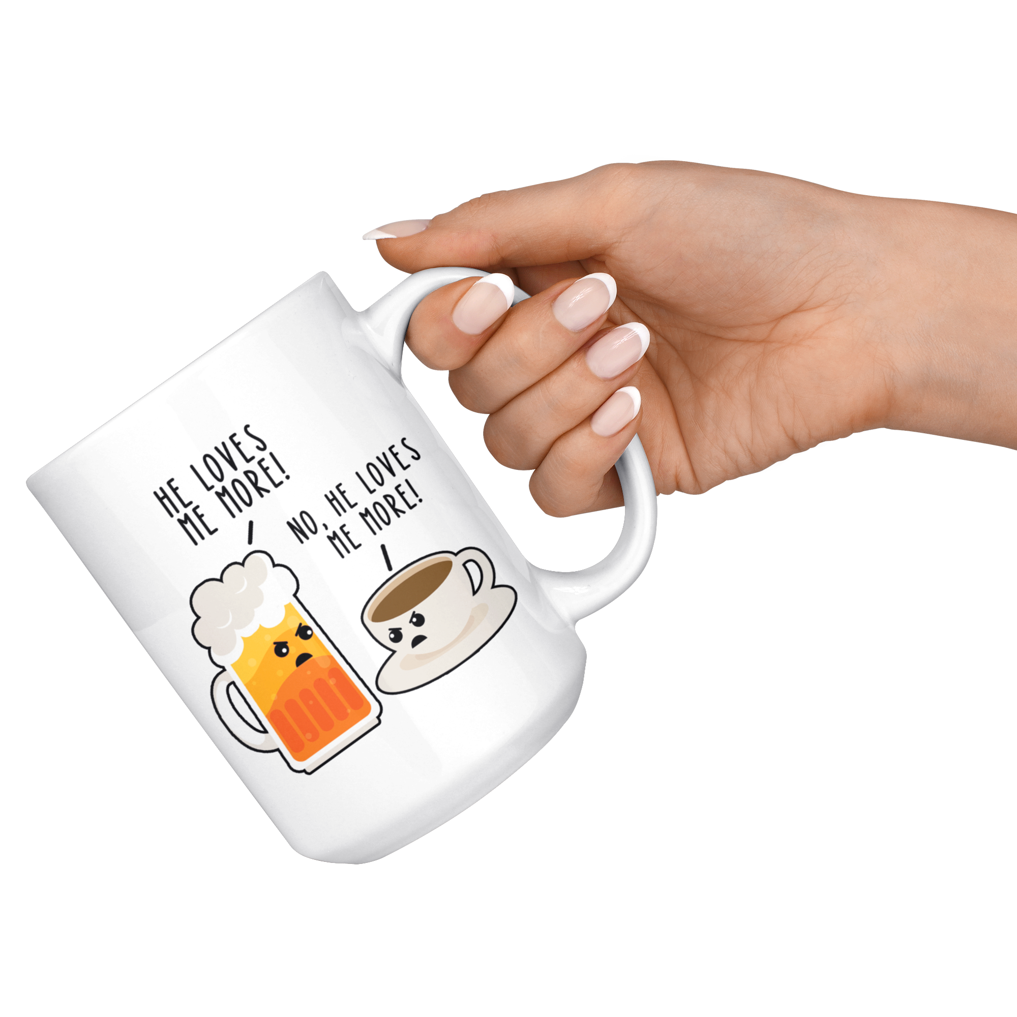 White Mugs - Beer Coffee Lover Mug