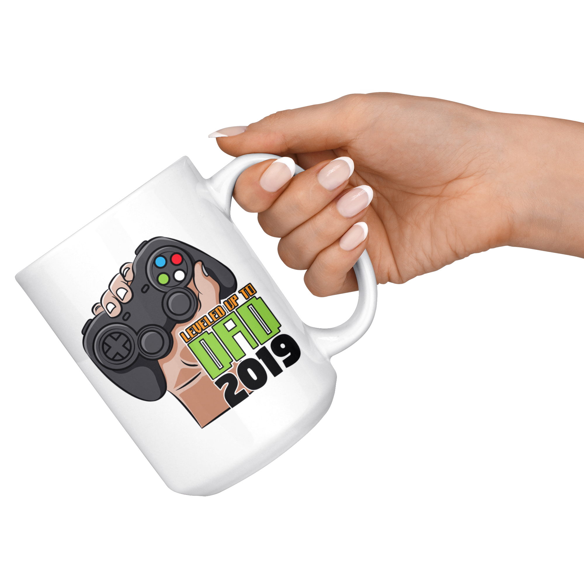 White 15oz Mug - Gamer Dad 2019