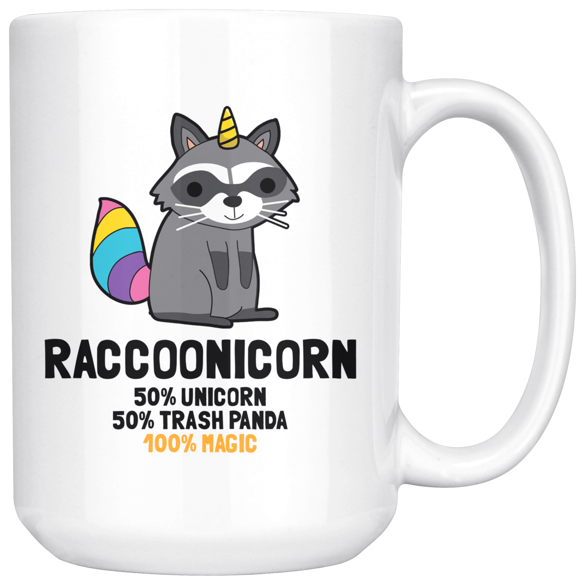 White Mugs - Raccoonicorn