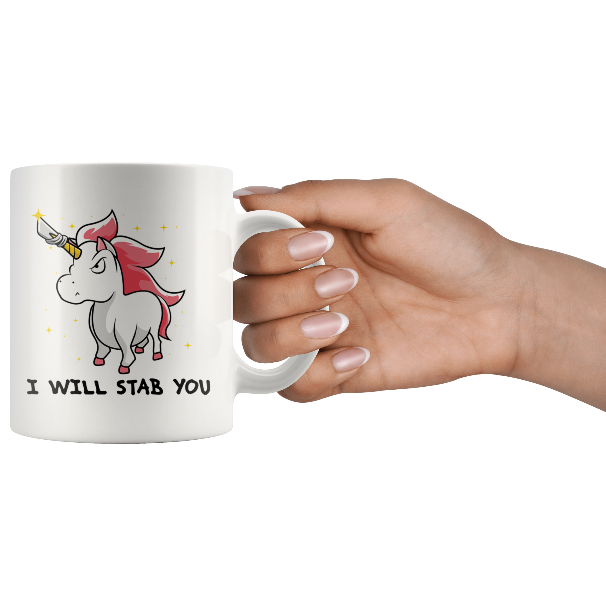 White 11oz Mug - Unicorn Will Stab You
