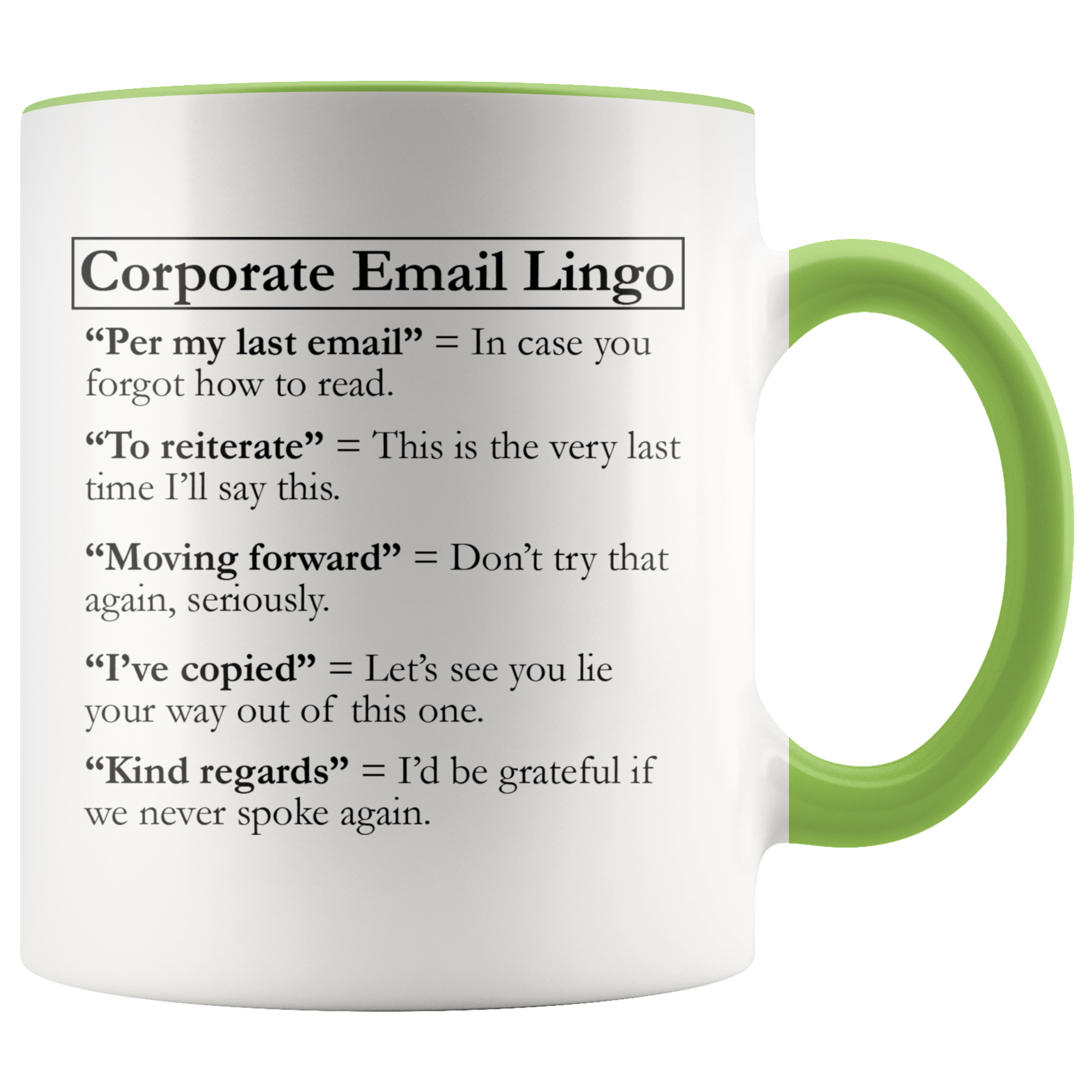 Accent Mug - Corporate Email Lingo