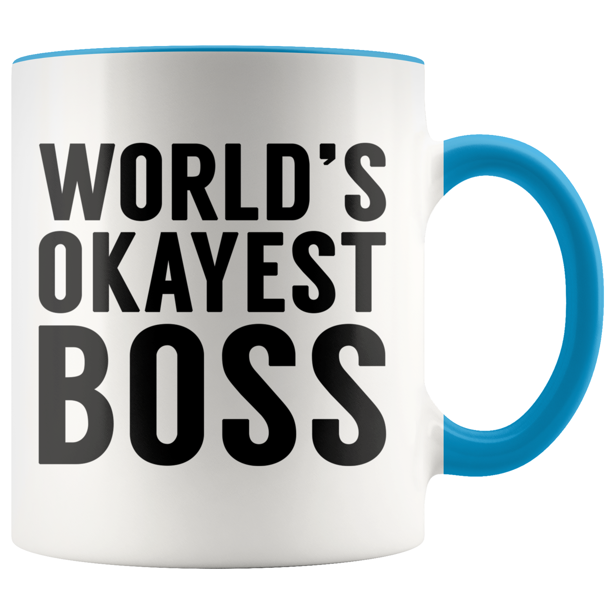 Accent Mug - World's Okayest Boss