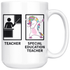 White 15oz Mug - Special Education Dabbing Unicorn Teacher