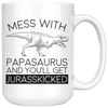 Papasaurus Jurasskicked White Mug