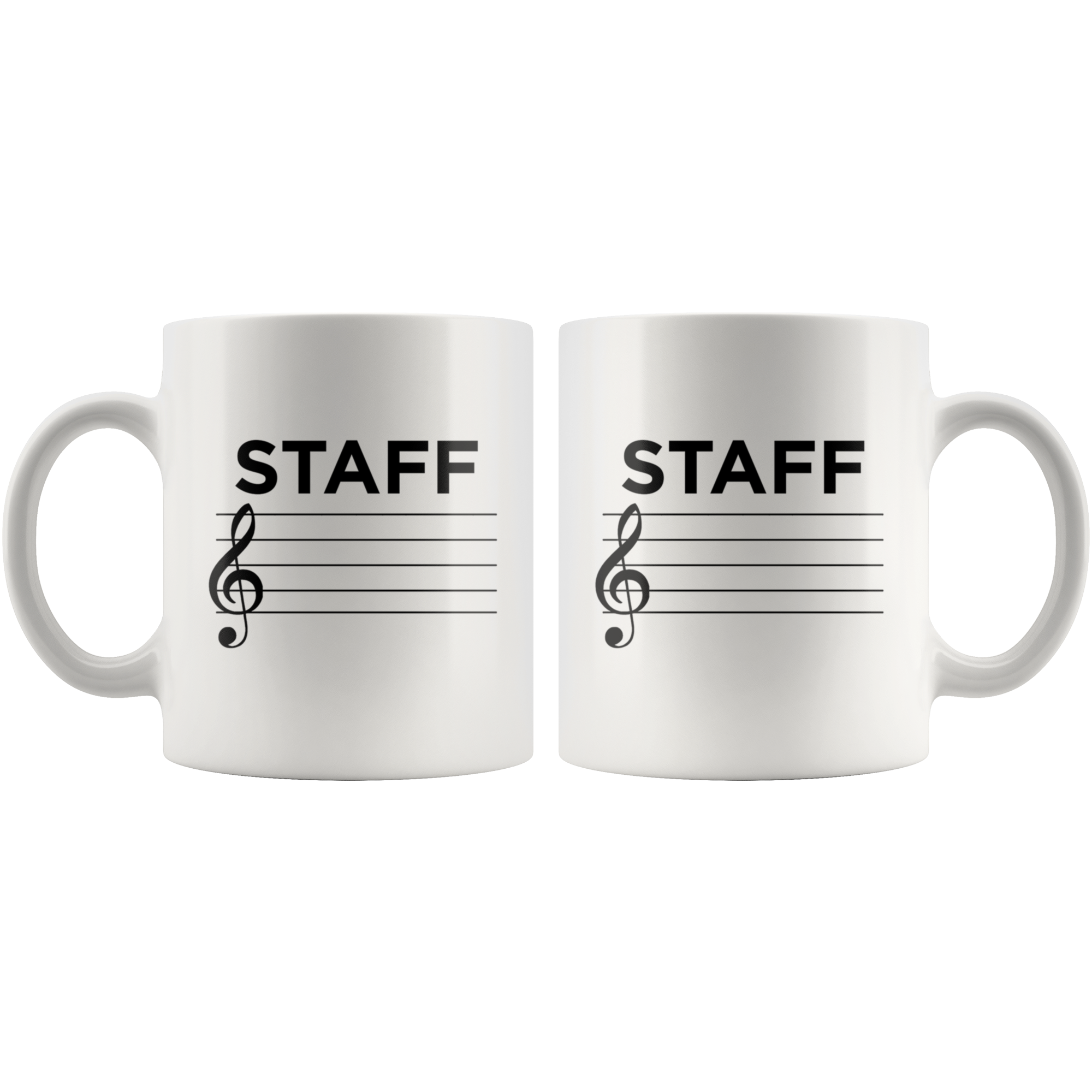 White 11oz Mug - Music Staff Mug