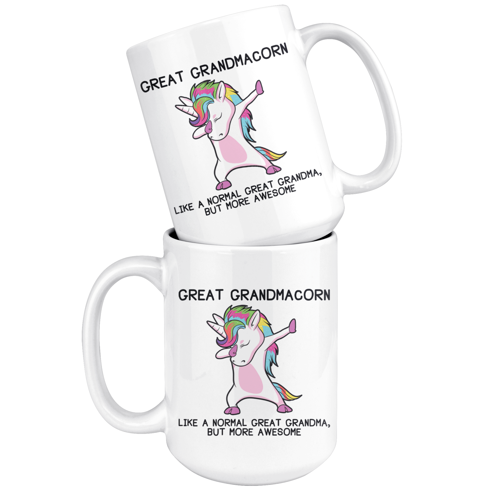 White 15oz Mug - Great Grandmacorn