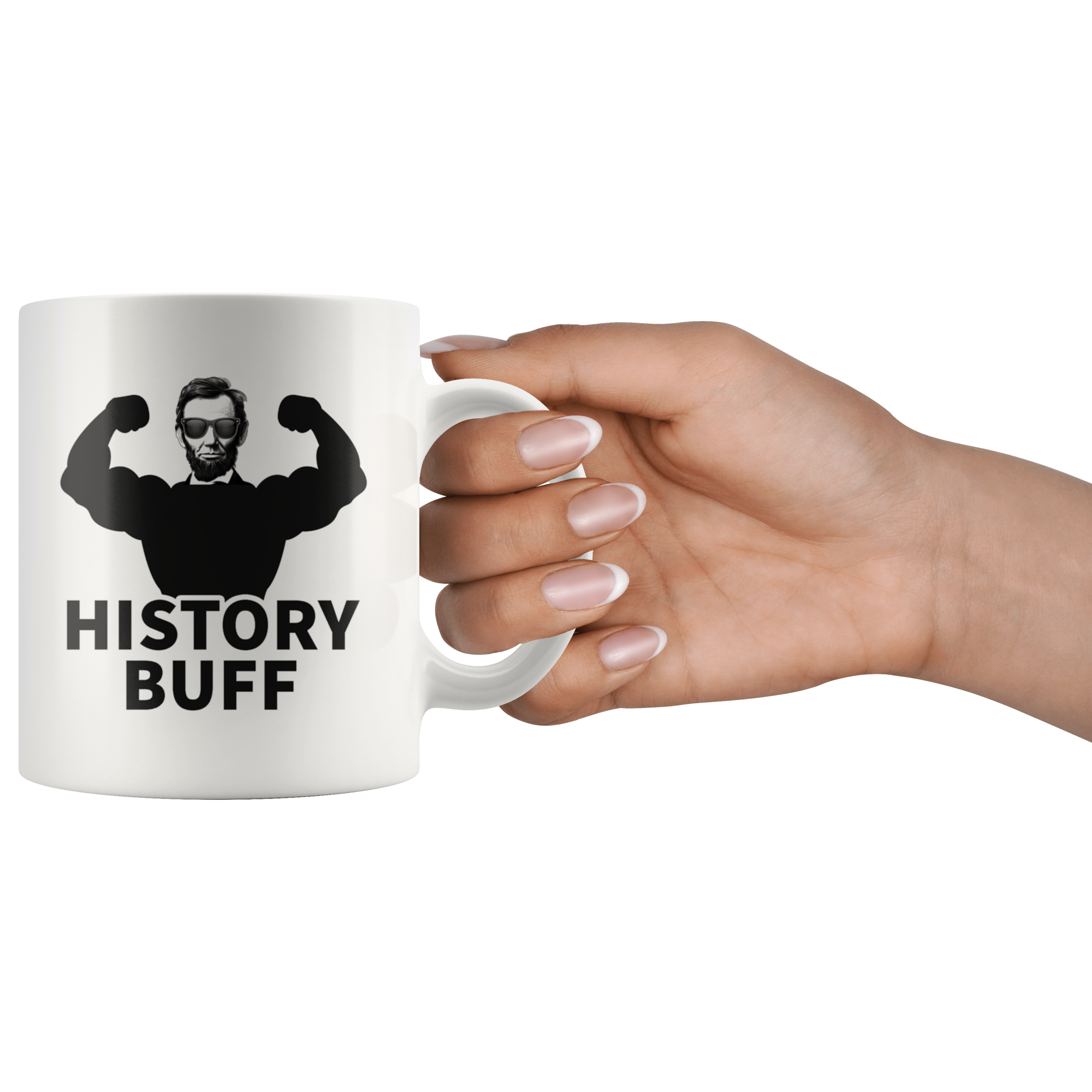 White 11oz Mug - Lincoln History Buff