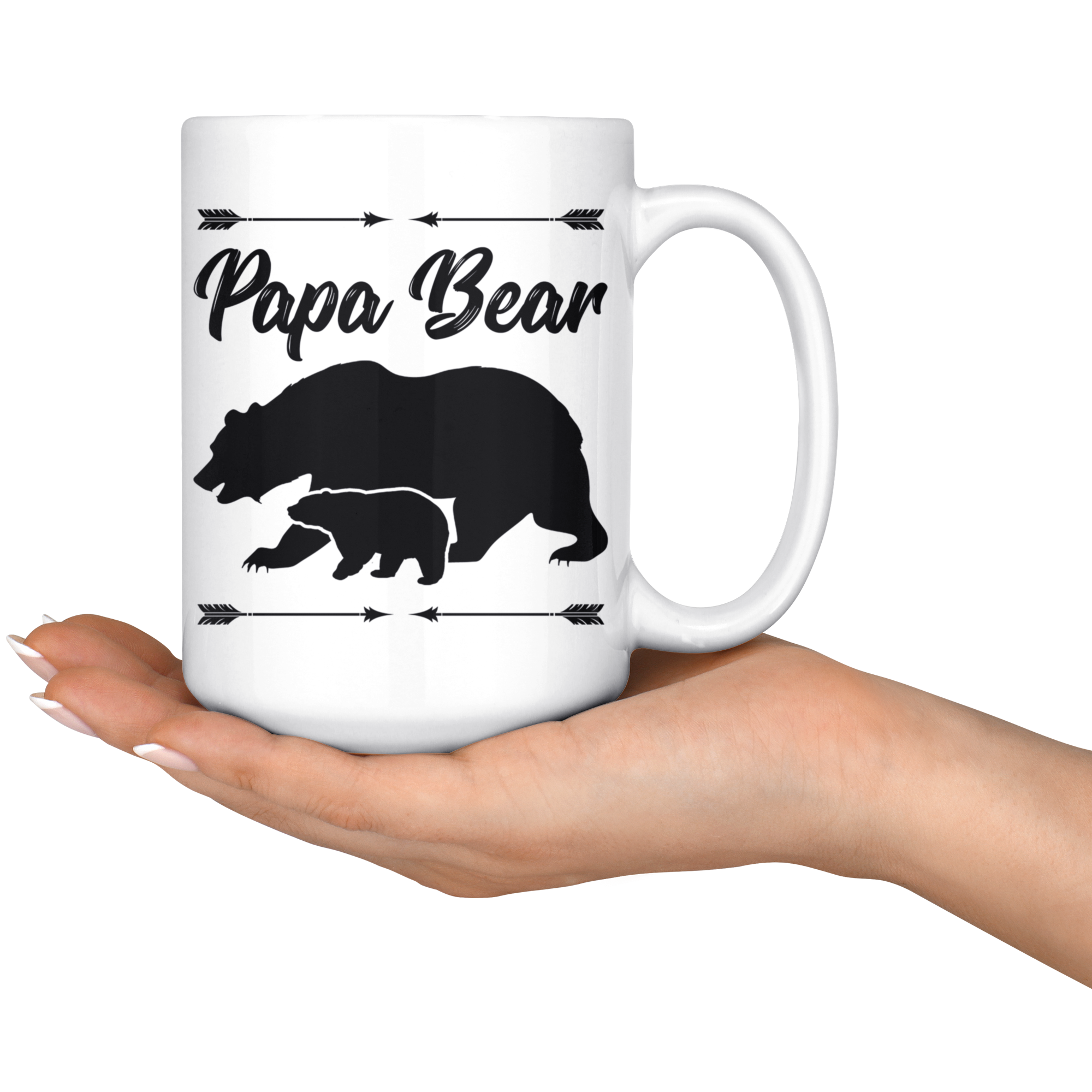 White 15oz Mug - Papa Bear Mug