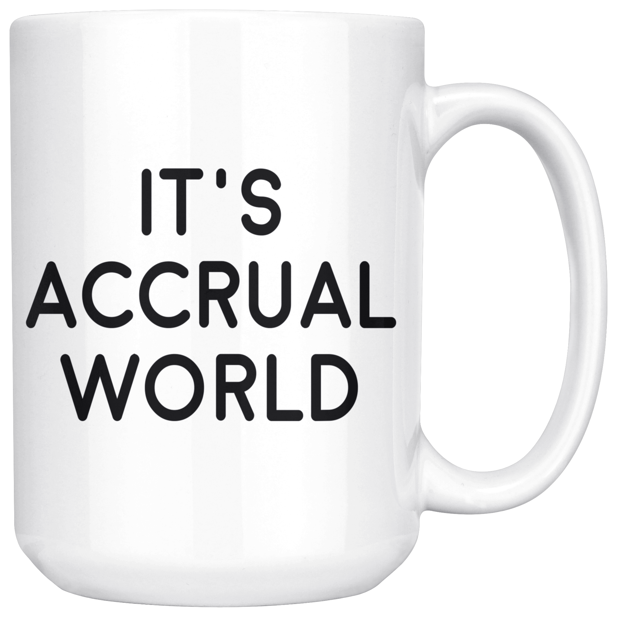 White 15oz Mug - It's Accrual World