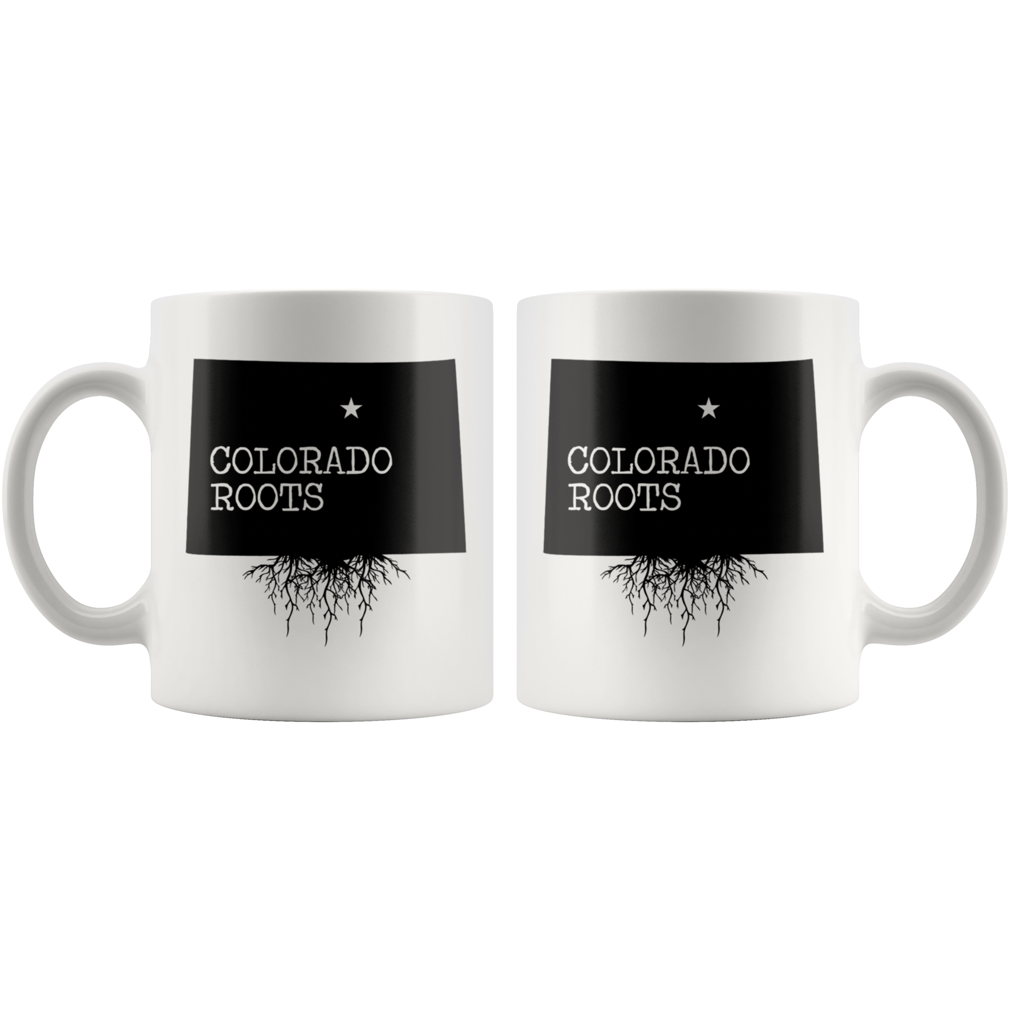 White 11oz Mug - Colorado Roots Map