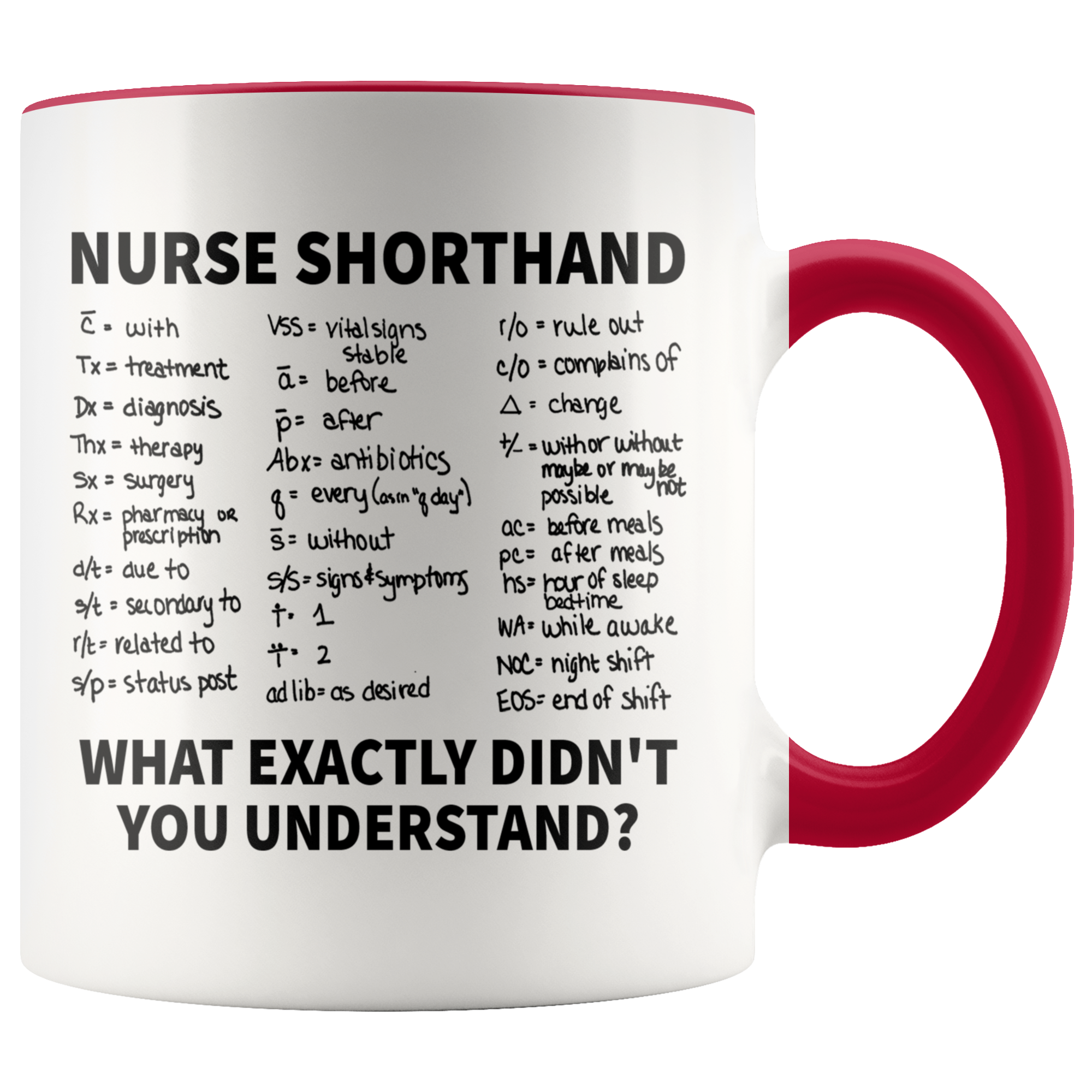 Accent Mug - Nurse Shorthand