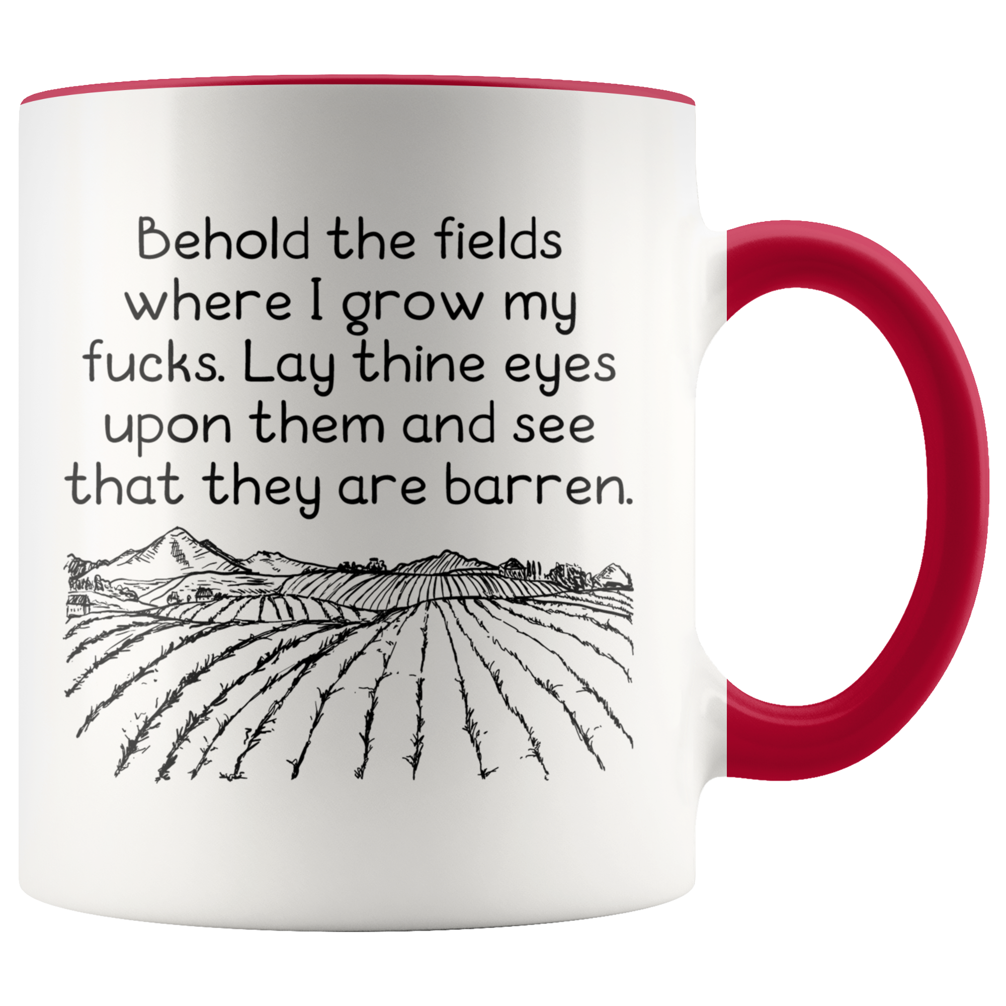 Accent Mug - Behold The Fields Where I Grow