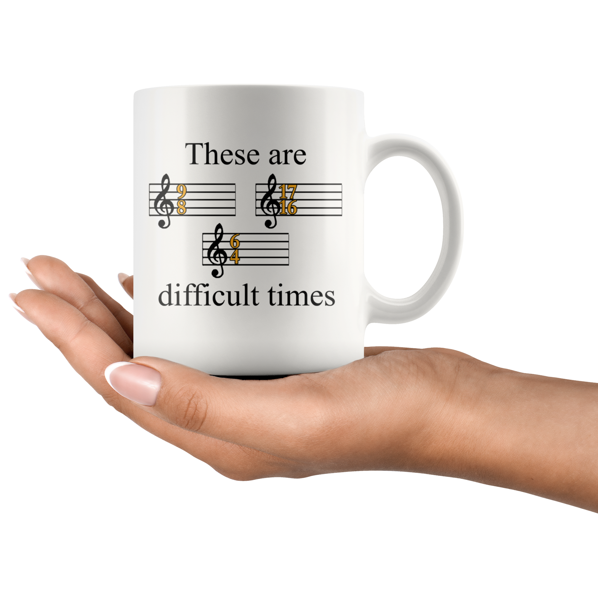 White 11oz Mug - Difficult Times Mug