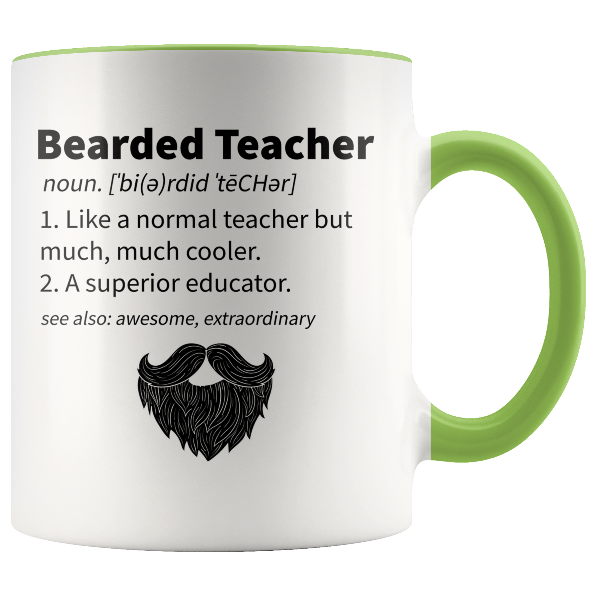 Accent Mug - Bearded Teacher Mug