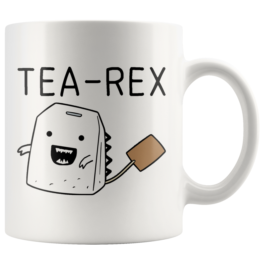 White Mugs - Tea Rex