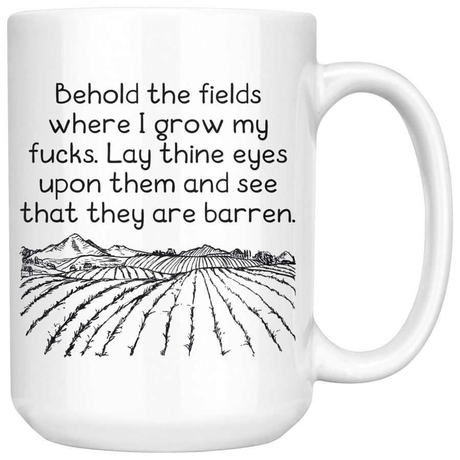 White 15oz Mug - Behold The Fields